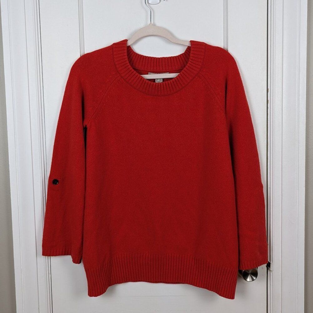 Banana Republic | Women's Red Cashmere Crewneck Sweater Size Small
